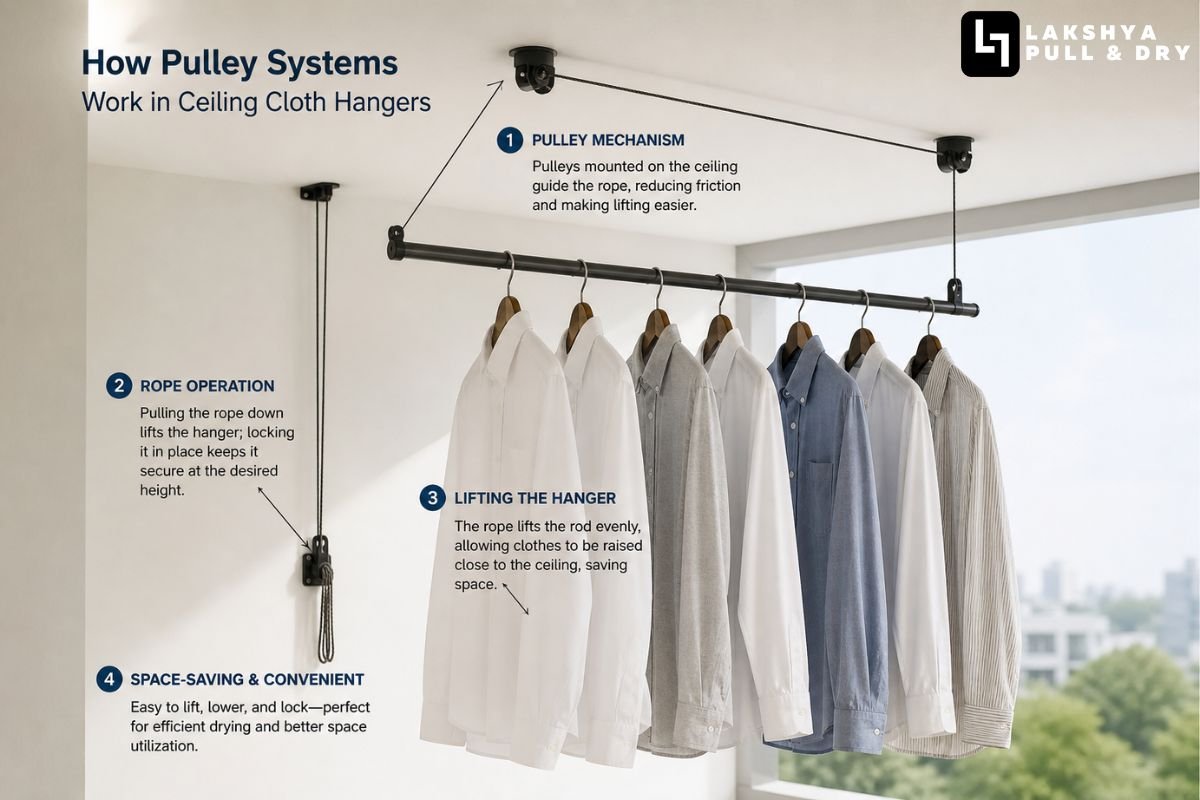 How Pulley Systems Work in Ceiling Cloth Hangers