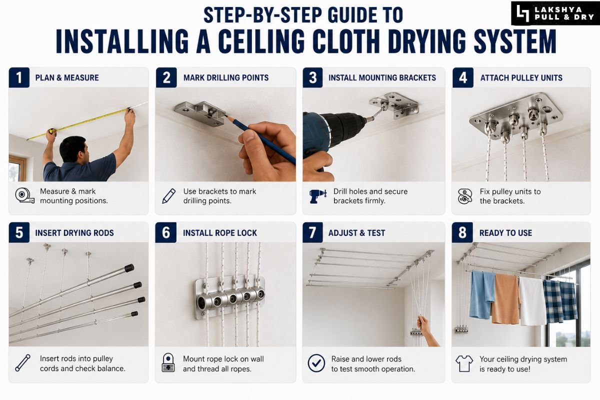 Ceiling Cloth Drying System