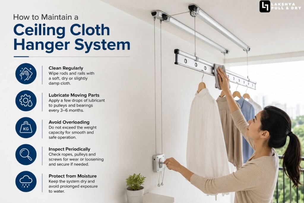 How to Maintain a Ceiling Cloth Hanger System