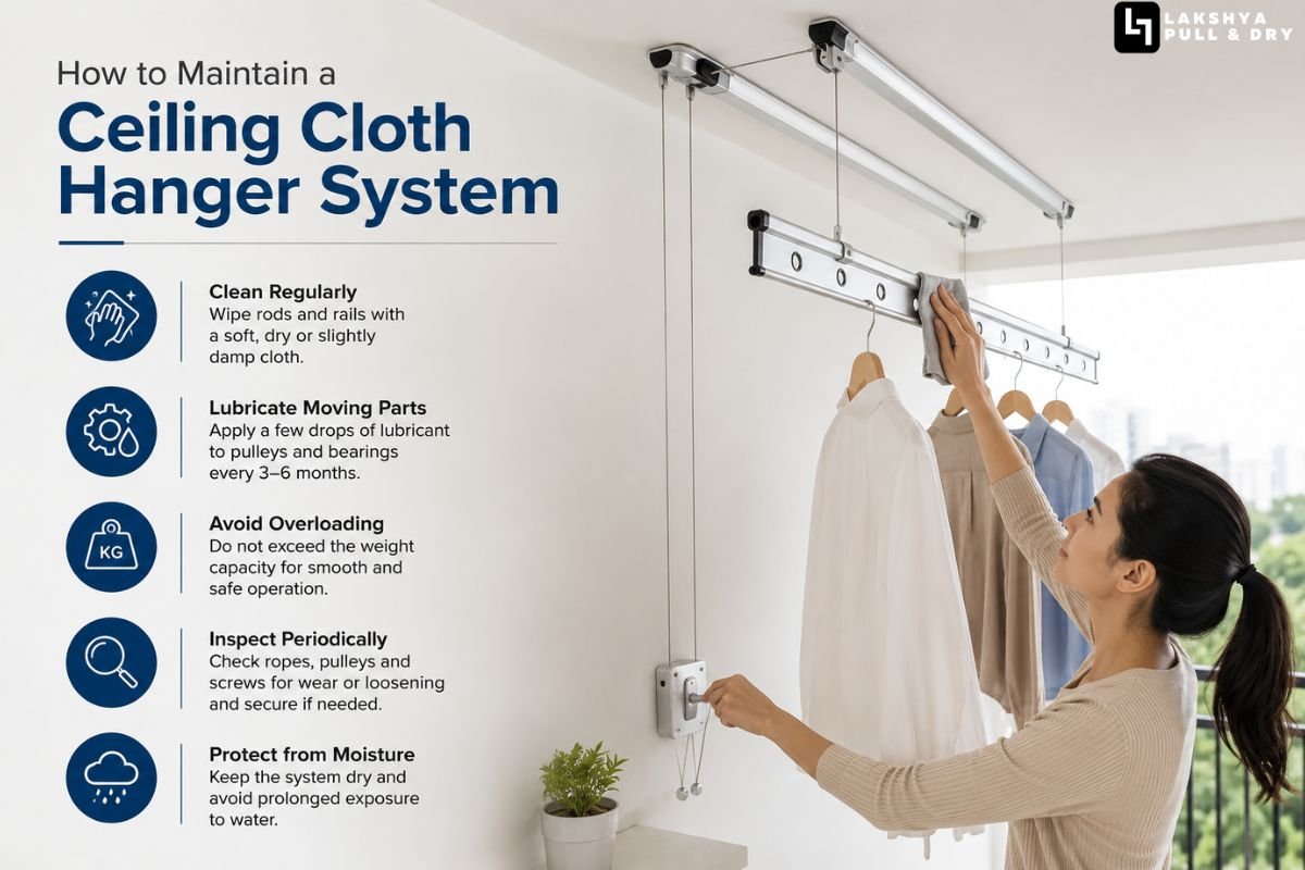 How to Maintain a Ceiling Cloth Hanger System