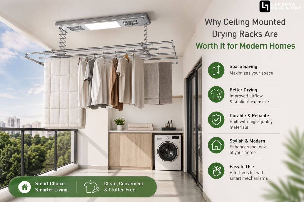 Why Ceiling Mounted Drying Racks Are Worth It for Modern Homes